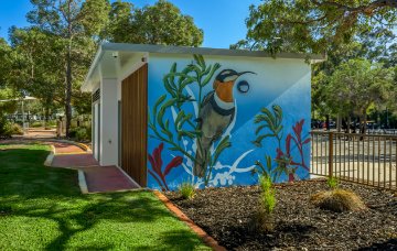 Yokine Play Space toilet block artwork